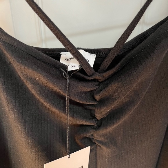 Superdown NWT Regan tie strap jersey pant size XL black stretchy - revolve - Picture 5 of 6